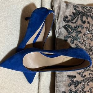 Royal blue suede Ralph Lauren heels. 3” heels. Gently worn.